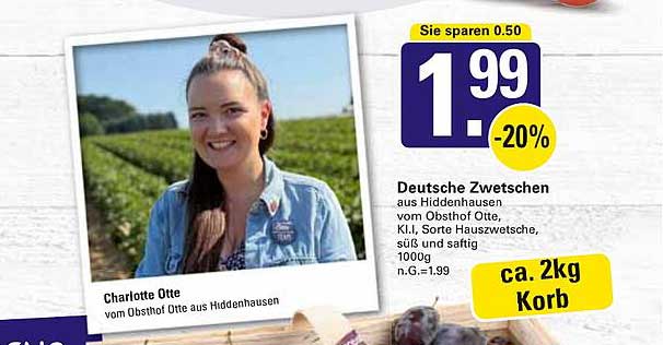 Deutsche Zwetschen aus Hiddenhausen ca. 2kg Korb