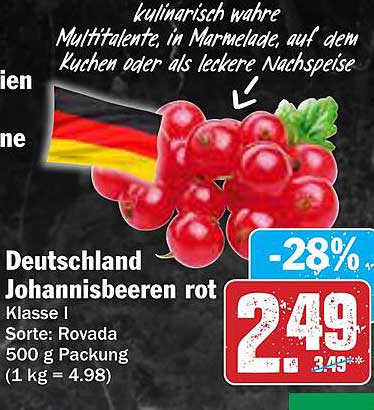 Deutschland Johannisbeeren rot