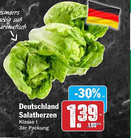 Deutschland Salatherzen Klasse I 3er Packung