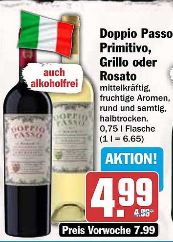 Doppio Passo Primitivo, Grillo oder Rosato