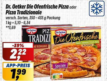 Dr. Oetker Die Ofenfrische Pizza oder Pizza Tradizionale