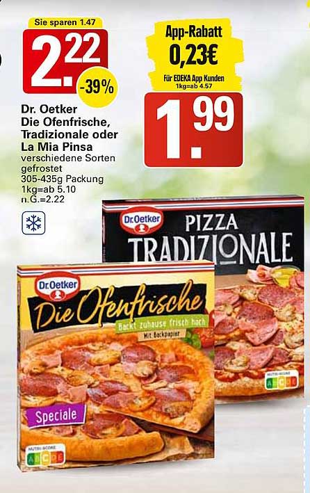 Dr. Oetker Die Ofenfrische, Tradizionale oder La Mia Pinsa