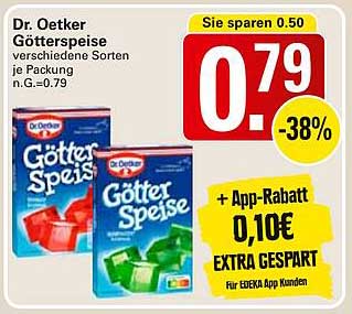 Dr. Oetker Götterspeise verschiedene Sorten je Packung n.G. 0.79