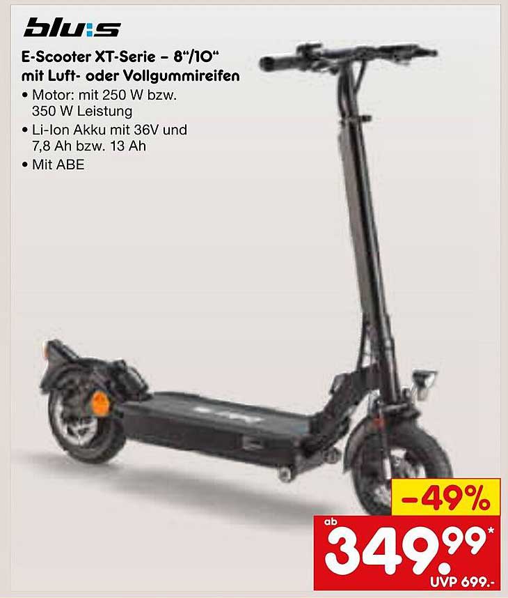 E-Scooter XT-Serie – 8"/10" mit Luft- oder Vollgummireifen