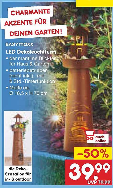 EASYMAXX LED Dekoleuchtturm