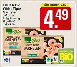 EDEKA Bio White Tiger Garnelen gefrostet 225g