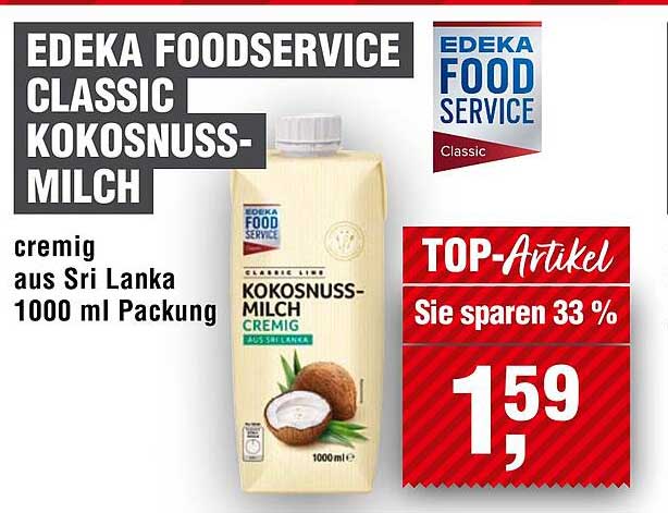 EDEKA FOODSERVICE CLASSIC KOKOSNUSS-MILCH
