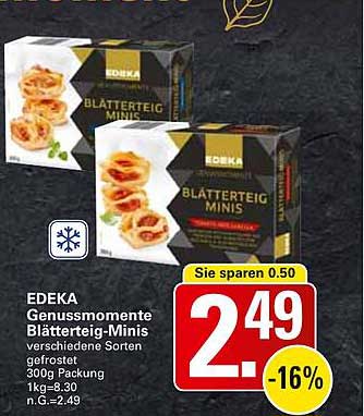 EDEKA Genussmomente Blätterteig-Minis verschiedene Sorten gefrostet 300g