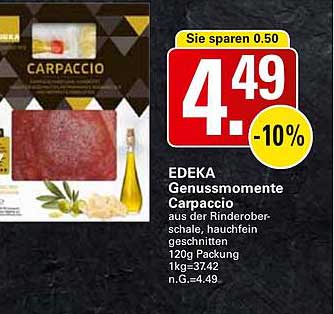 EDEKA Genussmomente Carpaccio aus der Rinderoberschale