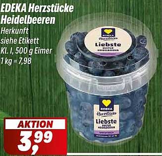 EDEKA Herzstücke Heidelbeeren 500 g Eimer