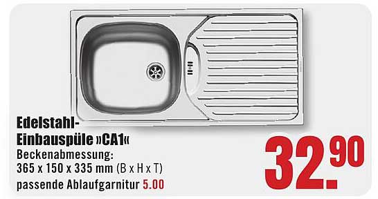 Edelstahl-Einbauspüle »CA1«