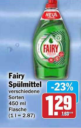 Fairy Spülmittel verschiedene Sorten 450 ml Flasche