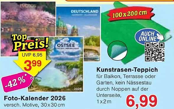 Foto-Kalender 2026 - verschiedene Motive, 30x30 cm