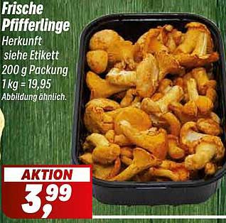 Frische Pfifferlinge 200 g Packung