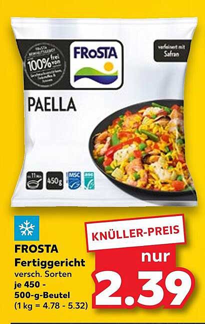 FROSTA Fertiggericht Paella 450 g - KNÜLLER-PREIS nur 2,39 €