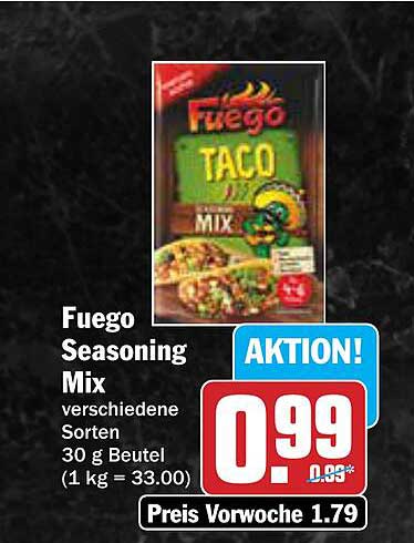 Fuego Seasoning Mix - Verschiedene Sorten im 30 g Beutel