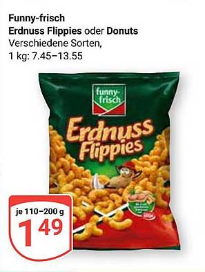 Funny-frisch Erdnuss Flippies oder Donuts 110-200 g