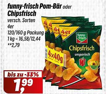 funny-frisch Pom-Bär oder Chipsfrisch 4er Pack
