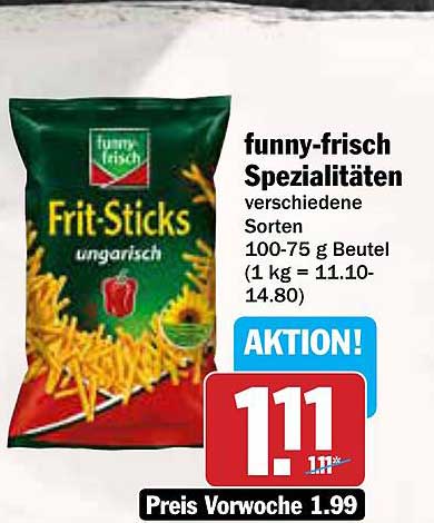 funny-frisch Spezialitäten Frit-Sticks ungarisch 100 g