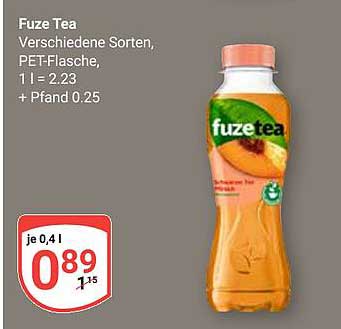 Fuze Tea – Verschiedene Sorten, PET-Flasche