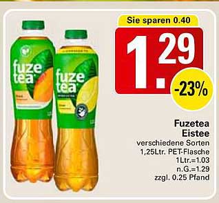 Fuzetea Eistee verschiedene Sorten 1,25L PET-Flasche
