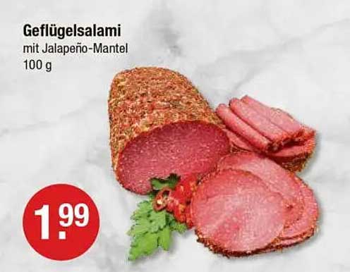 Geflügelsalami mit Jalapeño-Mantel 100 g