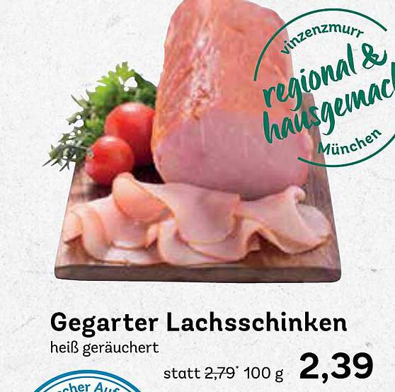 Gegarter Lachsschinken heiß geräuchert