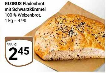 GLOBUS Fladenbrot mit Schwarzkümmel 500 g