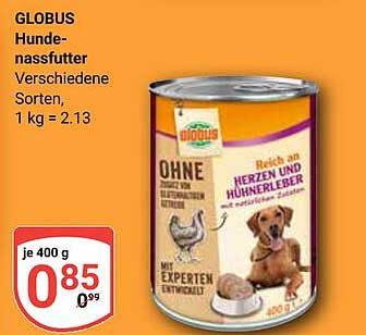 GLOBUS Hundenassfutter - Verschiedene Sorten, 400 g