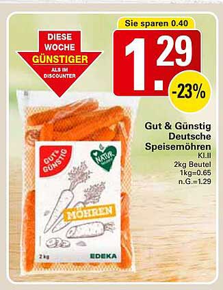 Gut & Günstig Deutsche Speisemöhren 2kg Beutel