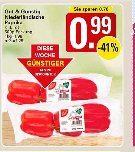 Gut & Günstig Niederländische Paprika