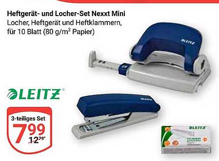 Heftgerät- und Locher-Set Nexxt Mini