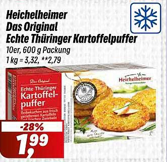 Heichelheimer Das Original Echte Thüringer Kartoffelpuffer 10er, 600 g Packung