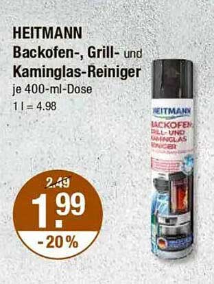 HEITMANN Backofen-, Grill- und Kaminglas-Reiniger 400 ml