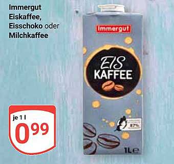 Immergut Eiskaffee, Eisschoko oder Milchkaffee 1L