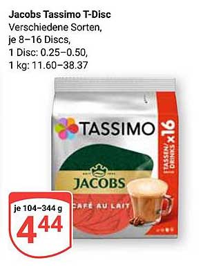 Jacobs Tassimo T-Disc - Verschiedene Sorten