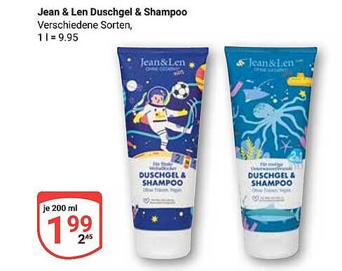 Jean & Len Duschgel & Shampoo - verschiedene Sorten