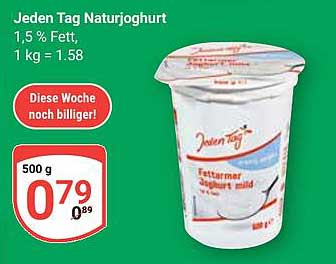 Jeden Tag Naturjoghurt 500 g - Diese Woche noch billiger!