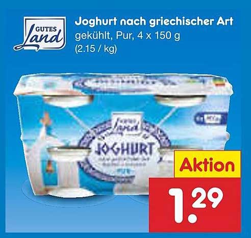 Jogurt nach griechischer Art, gekühlt, Pur, 4 x 150 g
