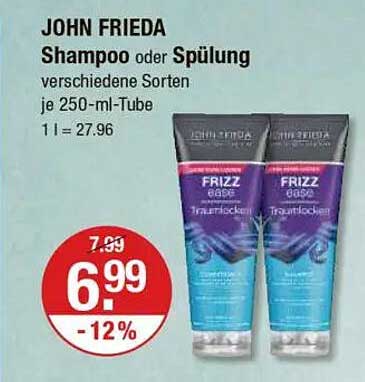 JOHN FRIEDA Shampoo oder Spülung verschiedene Sorten je 250-ml-Tube