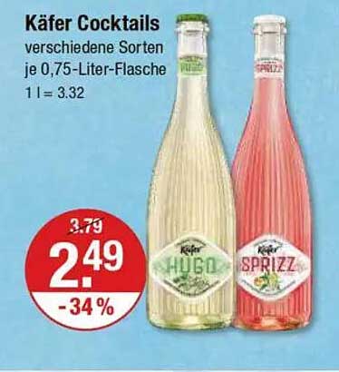 Käfer Cocktails – verschiedene Sorten je 0,75-Liter-Flasche