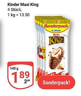 Kinder Maxi King 4 Stück