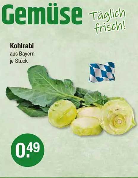 Kohlrabi aus Bayern je Stück
