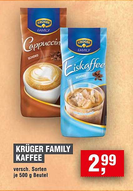 KRÜGER FAMILY KAFFEE - Cappuccino und Eiskaffee, versch. Sorten je 500 g Beutel