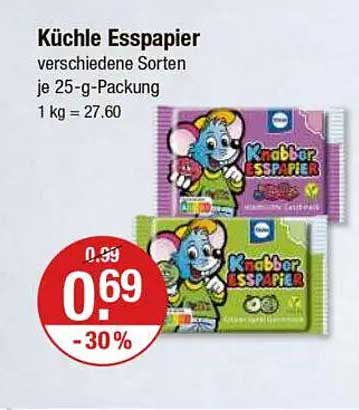 Küchle Esspapier verschiedene Sorten je 25-g-Packung