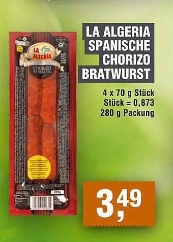 LA ALGERIA SPANISCHE CHORIZO BRATWURST