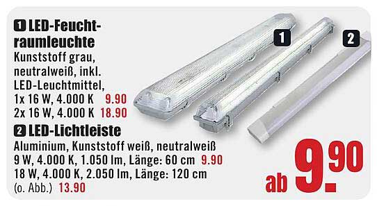LED-Feuchtraumleuchte & LED-Lichtleiste - Jetzt Sparen!