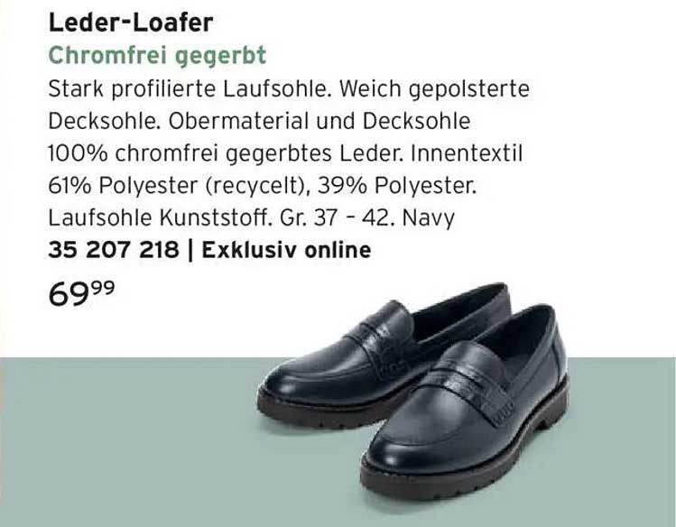 Leder-Loafer chromfrei gegerbt