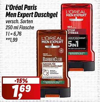 L'Oréal Paris Men Expert Duschgel – versch. Sorten 250 ml Flasche