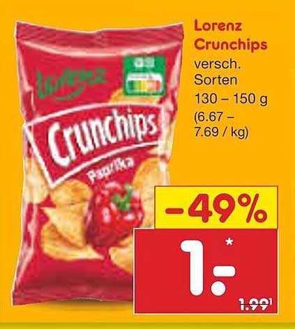 Lorenz Crunchips - Verschiedene Sorten 130 - 150 g